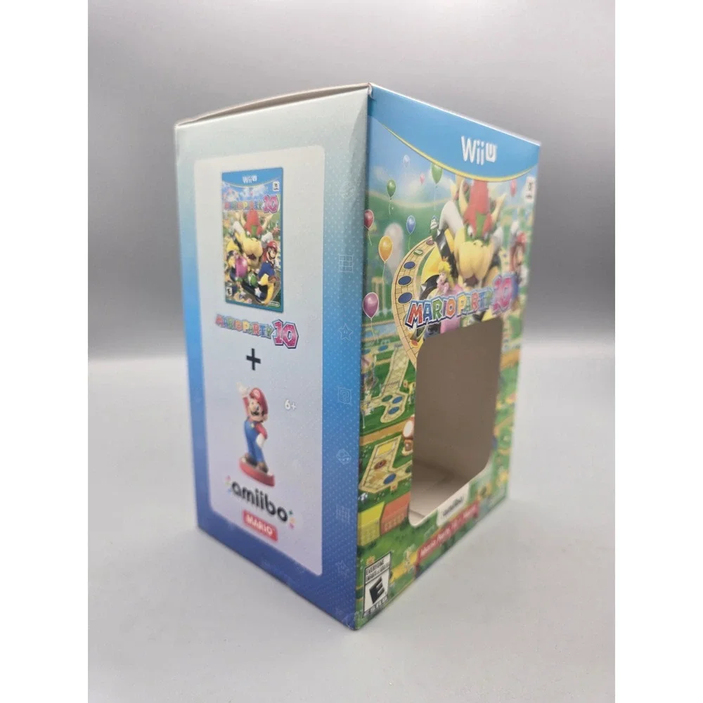Mario Party 10 Nintendo Wii U Game with Mario Amiibo Bundle and Box